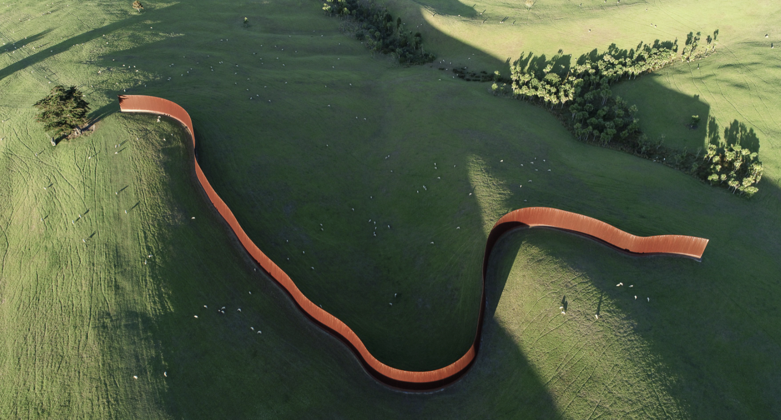 Richard Serra, The Tuhirangi Contour, 1991-2001.Photo: David Hartley. Courtesy of the Artist and Gibbs Farm, New Zealand.