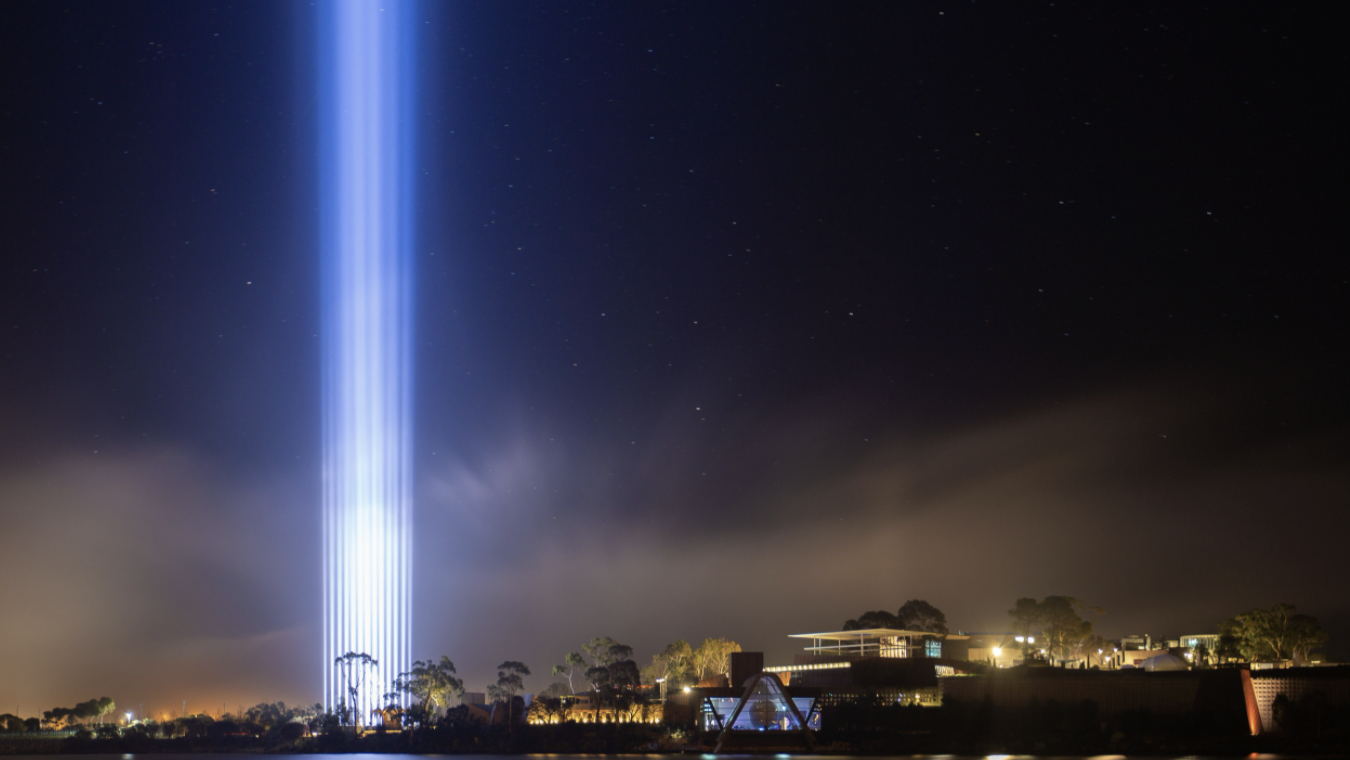 Ryoji Ikeda, Spectra, by at Mona during Dark Mofo, 2018.Photo: Mona/Jacob Collings. Courtesy of MONA Museum of Old and New Art, Hobart, Tasmania, Australia.