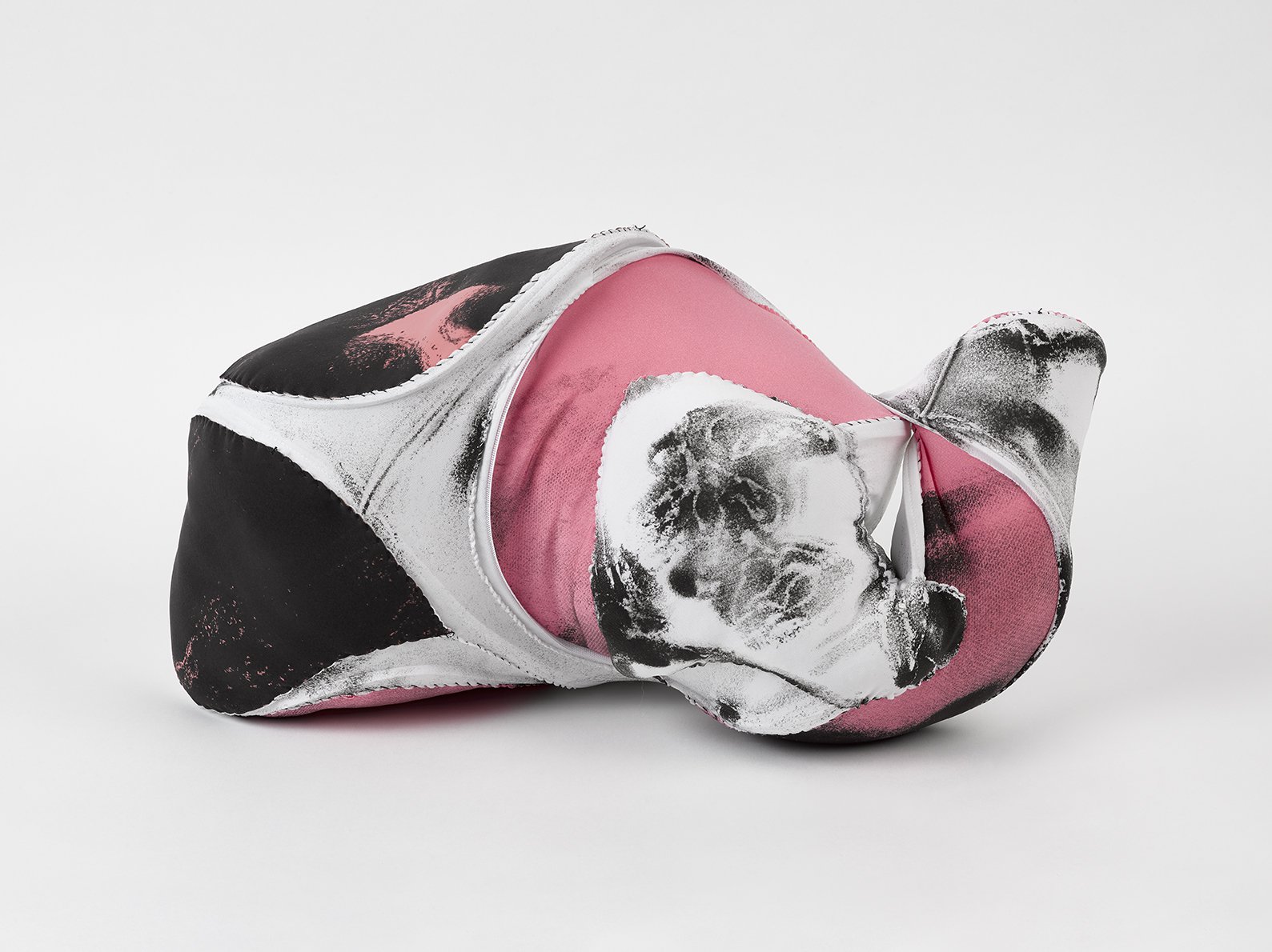 Angela Brandys, Knickers in a Twist, 2020. Printed textile, mixed media, 50 x 25 cm.Courtesy of the artist and Anaïs Lellouche. Photo: Jack Hems.
