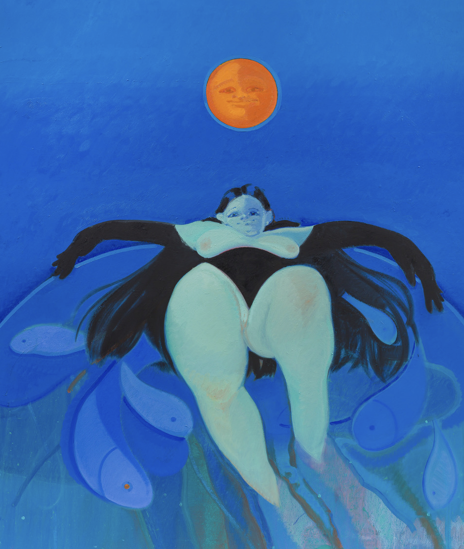 Sofia Mitsola, Dark BB, Blood Moon, 2022Oil on canvas, 260 x 220 cm (102 3/8 x 86 5/8 in)Courtesy the artist and Pilar Corrias